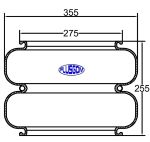 cámara bilobular c/supl. // ø de boca  275 mm // ø de balón 355 mm                                  