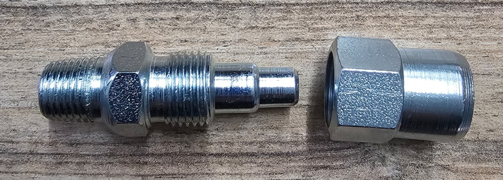 Conector Recto Largo de Hierro Galvanizado 3/8" p/ tubo  1/2" 